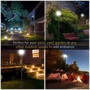 Outsunny Outdoor Garden Solar Light with Base Freestanding Energy-saving Optical