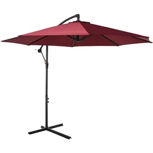 Oakland 300cm Cantilever Parasol Red