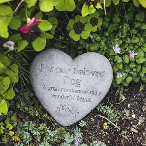 Beloved Dog Heart-Shaped Pet Memorial