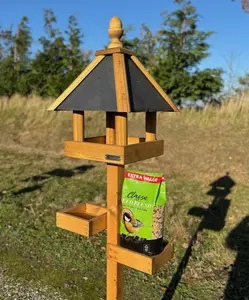 Simply Wood Ellesmere Bird Table Slate Roof with FREE Bird Seed