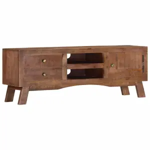 Berkfield TV Cabinet 110x30x40 cm Rough Mango Wood