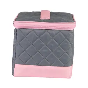 Sewing Case- Quilted Grey/Pink- Everything Mary EVM13203-1