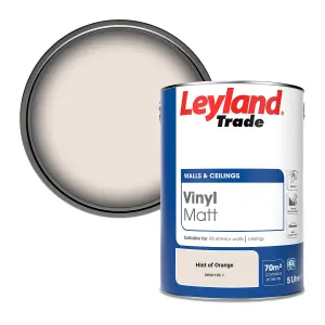 Leyland Trade Vinyl Matt Walls & Ceilings Emulsion Paint Hint of Orange (PPG1192-1) 5L