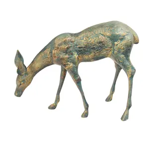 Hickson Deer Animals Weather Resistant Metal Garden Statue