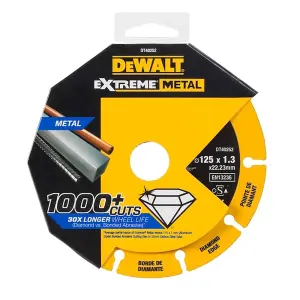 Dewalt DT40252-QZ Extreme Diamond Metal Cutting Blade 125mm X 22.23mm X 1.3mm