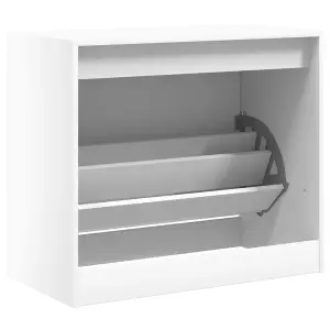 Berkfield Shoe Cabinet White 80x42x69 cm Engineered Wood