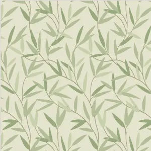 Laura Ashley Willow Hedgerow Leaf Smooth Wallpaper Sample