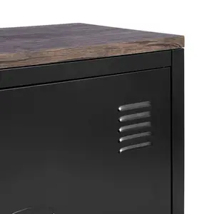 Mira Bedside Table Black Gray