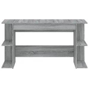 Berkfield Desk Grey Sonoma 140x50x75 cm Engineered Wood