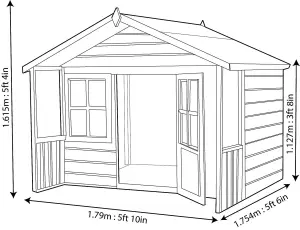 Shire 6x4 ft Woodbury Whitewood pine Playhouse - Assembly required