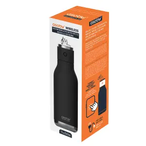 Wireless Stainless Steel Double Walled Speaker Bottle Black 500ml