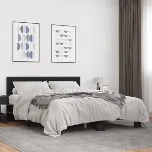 Berkfield Bed Frame without Mattress Black 150x200 cm King Size