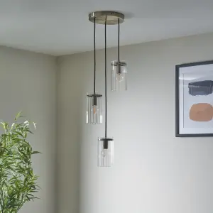 Harbour Studio Weston 3 Lamp Pendant ceiling light, (Dia)270mm