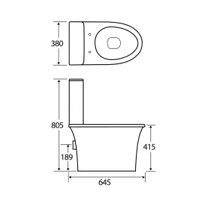 Kira Rimless Back to Wall Toilet