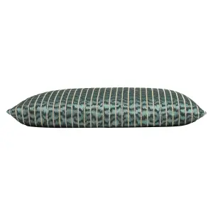 Kai Wrap Charcoal Striped Feather Filled Cushion