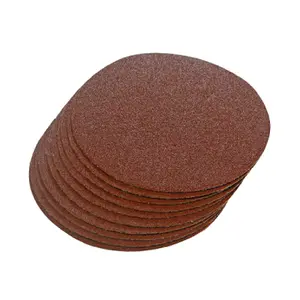 10 x Assorted Grit Hook and Loop 125mm Plain Sanding Disc Sheets, Orbital Sander