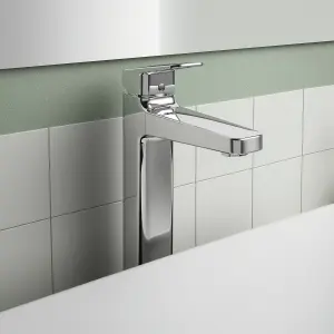 Ideal Standard Ceraplan Tall Chrome effect Square Basin Mono mixer Tap