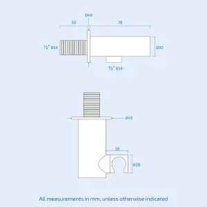 Nes Home Complete Hand Held Shower Kit Set Hose and Fixed Adjustable Outlet Bracket