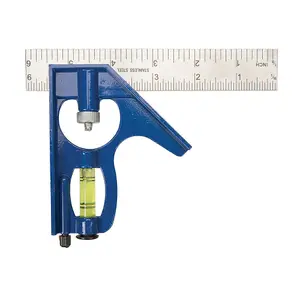 150mm Mini Combination Set Square Rule & Spirit Level Metric & Imperial