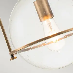 Luminosa Hinkley Somerset Globe Pendant Ceiling Light Heritage Brass