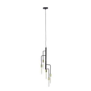 Interiors by Premier Lagona 5 Bulb Gold And Black Pendant Light