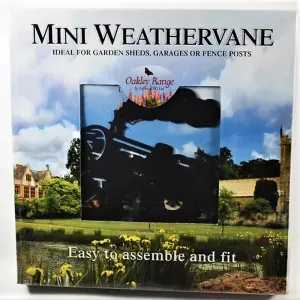 Mini Steam Train Weathervane - Blackwind vane - Steel - L38 x W38 x H56 cm - Black