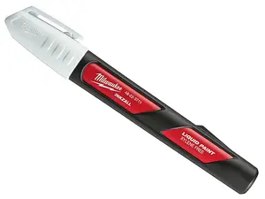 Milwaukee INKZALL Liquid Paint Marker - White for Durable Marking Solutions