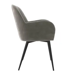 Fitz Dining Chair in Velvet Grey