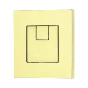 Ether Compact Concealed Dual Flush Cistern with Gold Square Flush Button