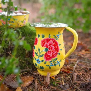 BillyCan Hand-Painted Picnic Water Jug - 1.7L - Peony