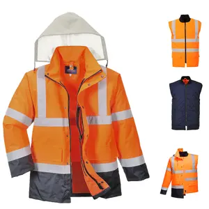 Portwest Hi-Vis 4-in-1 Contrast Traffic Jacket