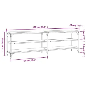 Berkfield TV Cabinet Grey Sonoma 160x30x50 cm Engineered Wood