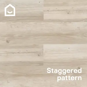 GoodHome Mambo Fancy White Distressed Wood effect Synchronised Click vinyl Planks, 2.17m²