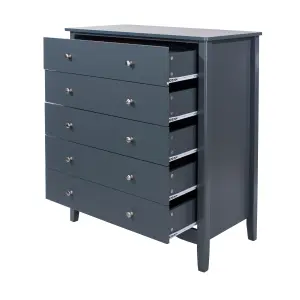 4 drawer chest, Midnight Blue - Como