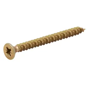 TurboDrive Pozidriv Yellow-passivated Steel Screw (Dia)4.5mm (L)50mm, Pack of 500