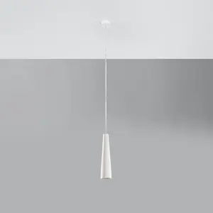 Electra Ceramic White 1 Light Classic Pendant Ceiling Light