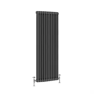 Right Radiators 1500x560 mm Vertical Traditional 2 Column Cast Iron Style Radiator Anthracite