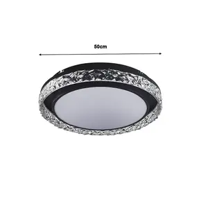 Round Acrylic Flush Mount LED Ceiling Light 50CM White Light