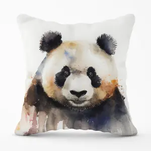 Panda Watercolour Outdoor Cushion 45cm x 45cm