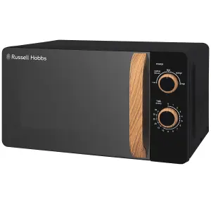 Russell Hobbs Scandi Microwave 17 Litre 700W Black Wood Effect Manual RHMM713B-N