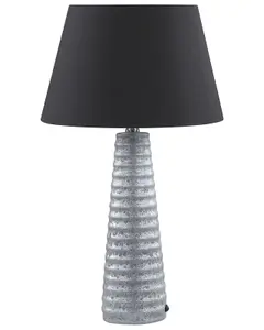 Ceramic Table Lamp Silver VILNIA