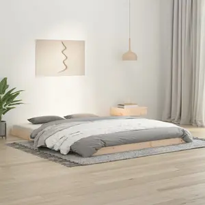 Bed Frame Solid Wood Brown / 150 x 200cm