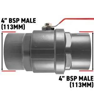 4" Full flow lever valve + camlock type f fittings  for use with 4" layflat drainage/irrigation hose