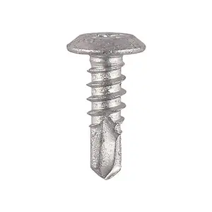 TIMCO Self-Drilling Metal Framing Low Profile Pan Head Exterior Silver Screws - 4.8 x 16