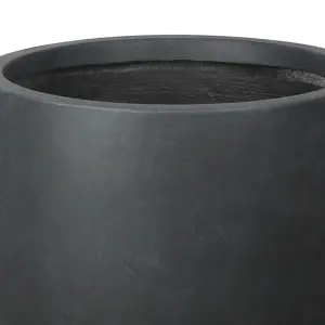 Verve Ammer Matt Dark grey Fibreclay Plant pot (Dia) 28cm, (H)28cm, 15L