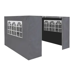 Side Walls Door & Windows for 2x2m Pop-Up Gazebo - GREY - Garden Party Tent