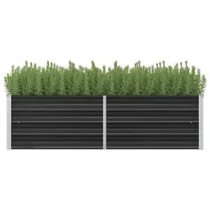 Berkfield Garden Raised Bed Anthracite 160x40x45 cm Galvanised Steel