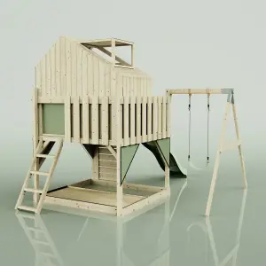 PolarPlay Kids Climbing Tower & Playhouse with Swing and Slide - Swing Brenna Sage