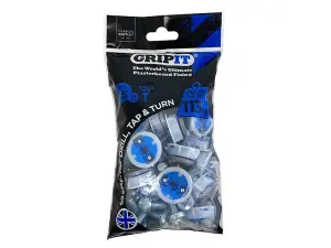 Gripit Blue Plasterboard Fixings 25mm - 25 Pack for Secure Installations