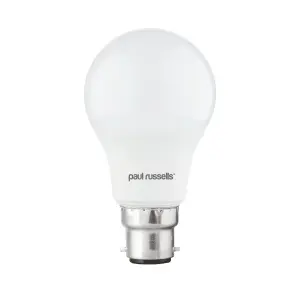 paul russells LED GLS Globe Bulb Bayonet Cap BC B22, 4.9W 470 Lumens, 40w Equivalent, 2700K Warm White Light